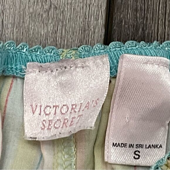 Vintage Victoria’s Secret Striped Capri Pajama Pants Small Yellow Blue Pink - Picture 5 of 12
